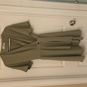 Shiva Collection Olive Green Wrap Dress